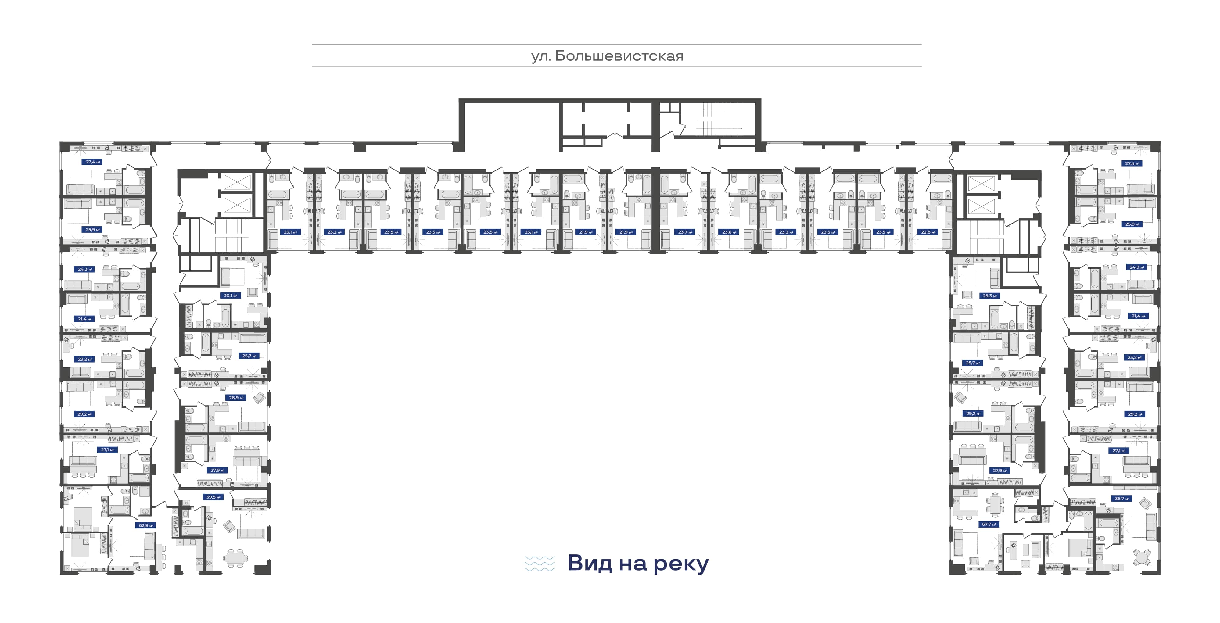 Купить 1-комнатную квартиру-студию площадью 36.7 м² №908 рядом с метро  Речной вокзал - Апартаменты с ремонтом и мебелью под сдачу в аренду во  Freedom в Новосибирске